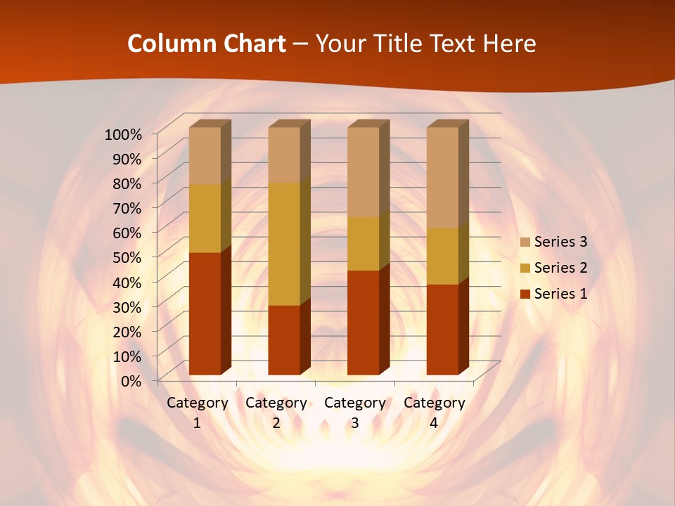 An Abstract Orange Background With A Spiral Design PowerPoint Template
