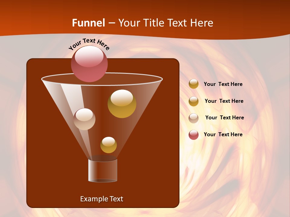 An Abstract Orange Background With A Spiral Design PowerPoint Template