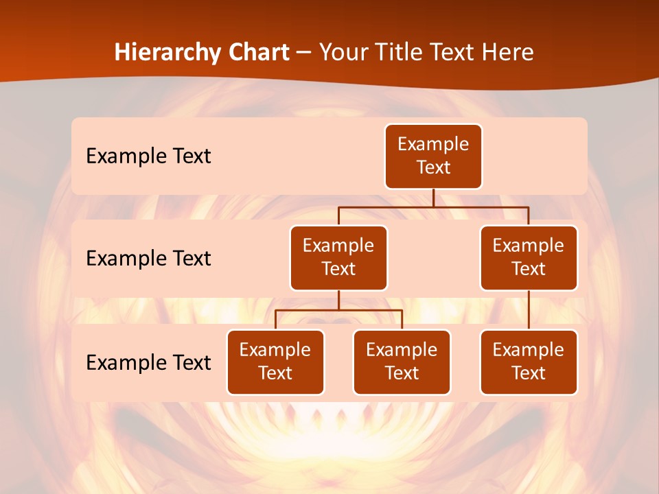 An Abstract Orange Background With A Spiral Design PowerPoint Template