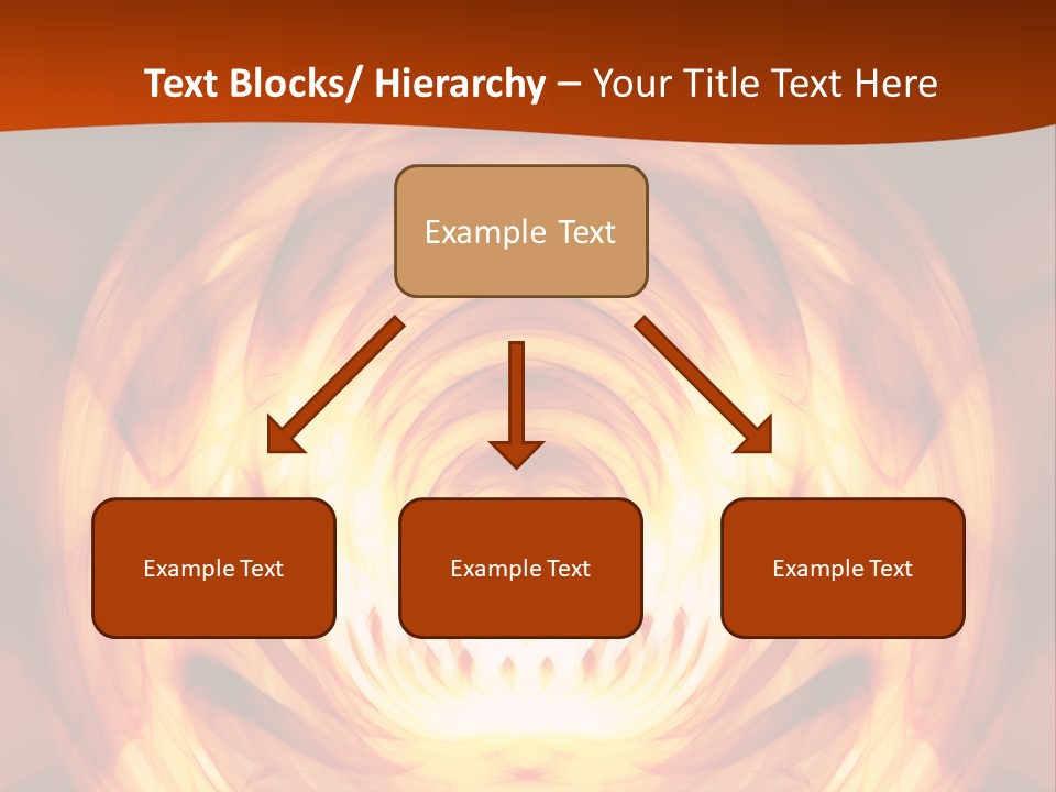 An Abstract Orange Background With A Spiral Design PowerPoint Template