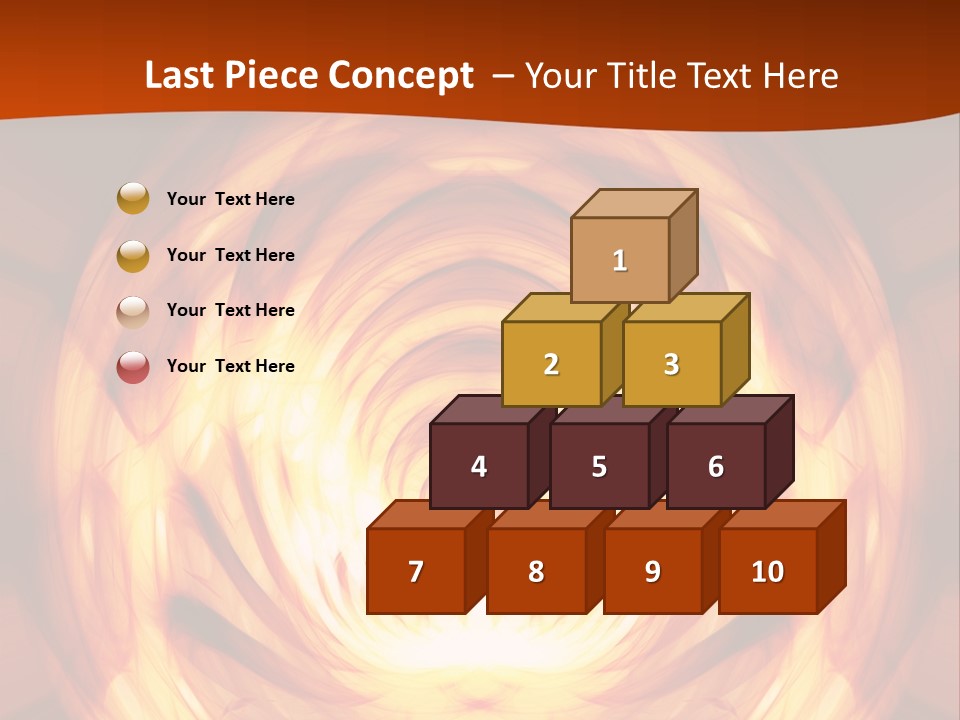 An Abstract Orange Background With A Spiral Design PowerPoint Template