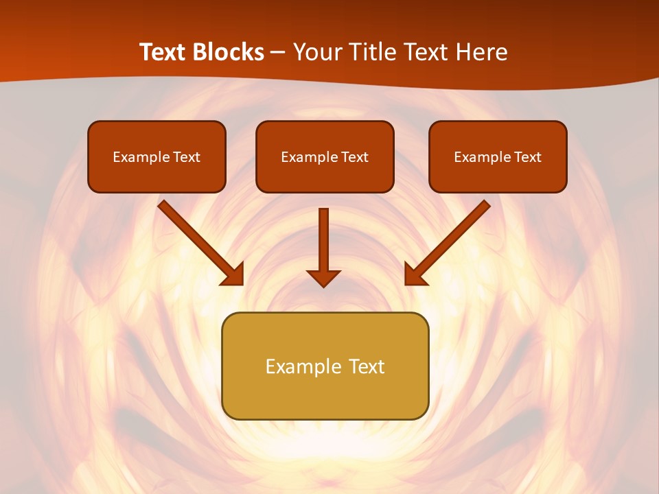 An Abstract Orange Background With A Spiral Design PowerPoint Template