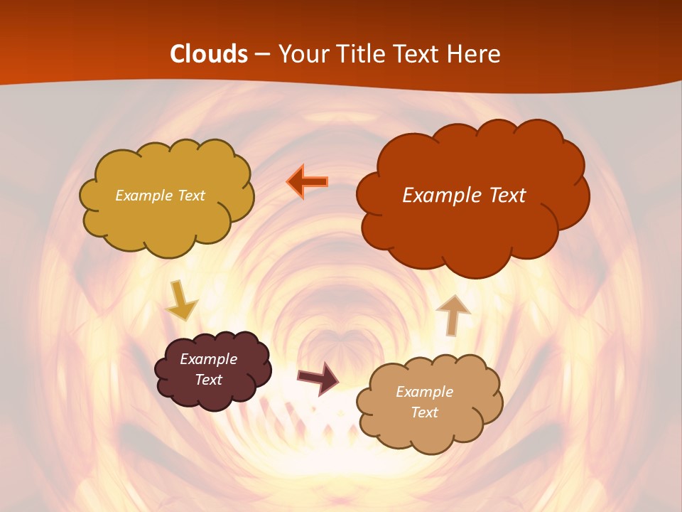 An Abstract Orange Background With A Spiral Design PowerPoint Template