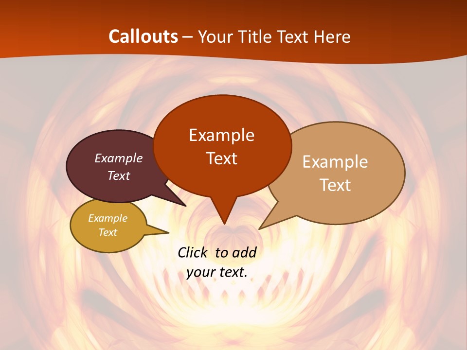 An Abstract Orange Background With A Spiral Design PowerPoint Template