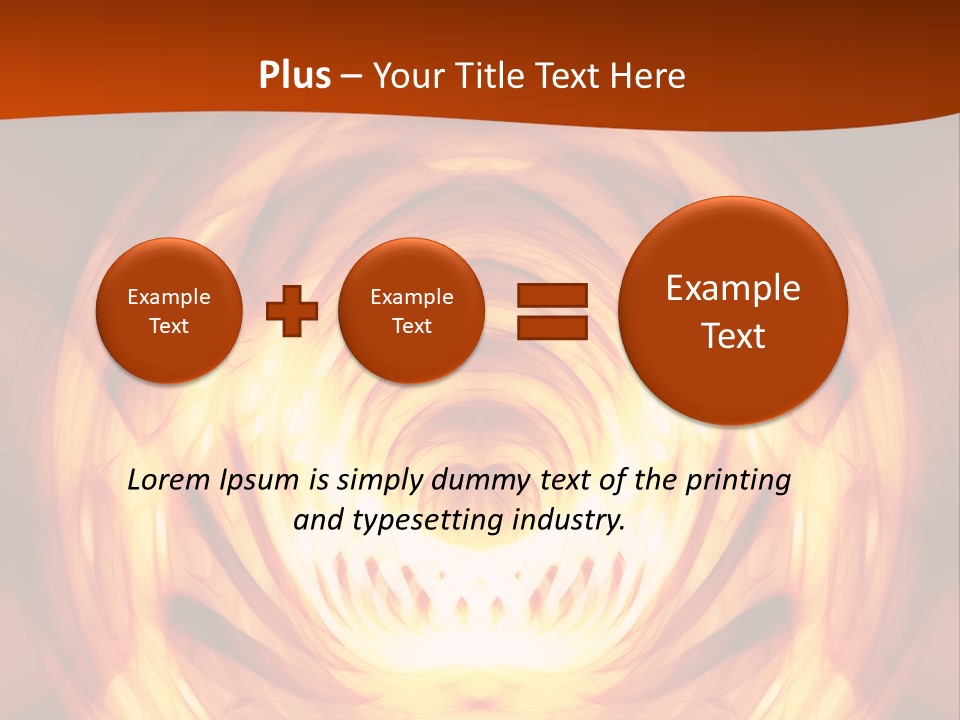 An Abstract Orange Background With A Spiral Design PowerPoint Template