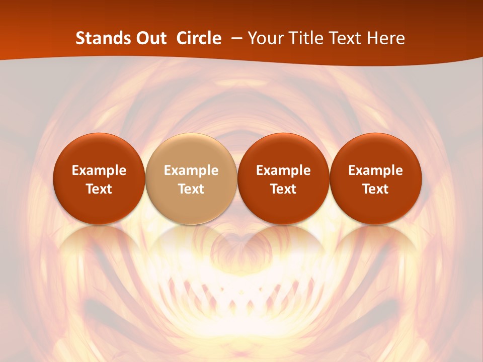 An Abstract Orange Background With A Spiral Design PowerPoint Template