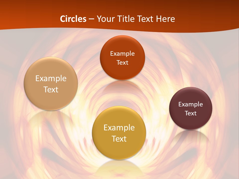 An Abstract Orange Background With A Spiral Design PowerPoint Template