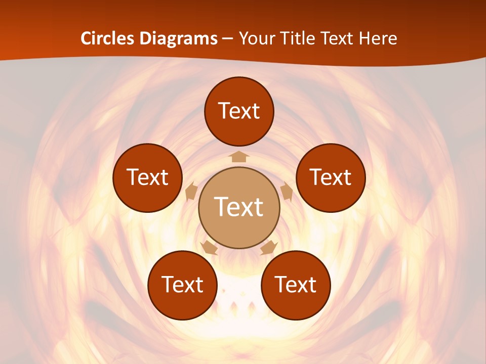 An Abstract Orange Background With A Spiral Design PowerPoint Template
