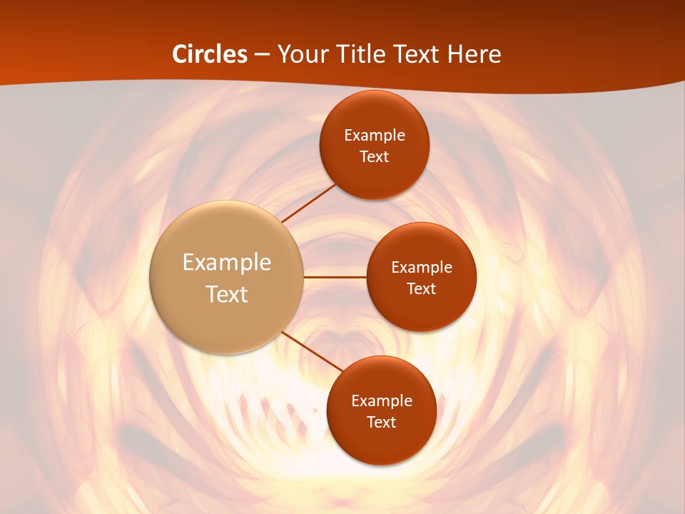 An Abstract Orange Background With A Spiral Design PowerPoint Template