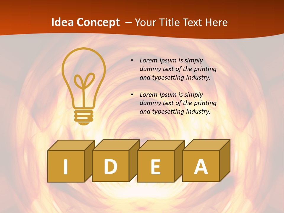 An Abstract Orange Background With A Spiral Design PowerPoint Template