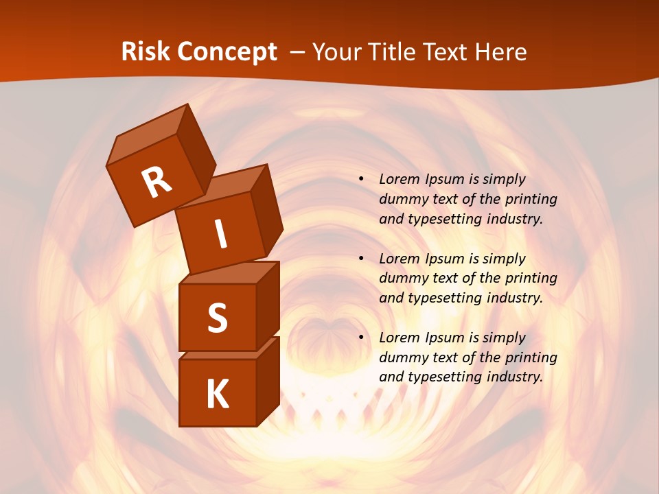 An Abstract Orange Background With A Spiral Design PowerPoint Template