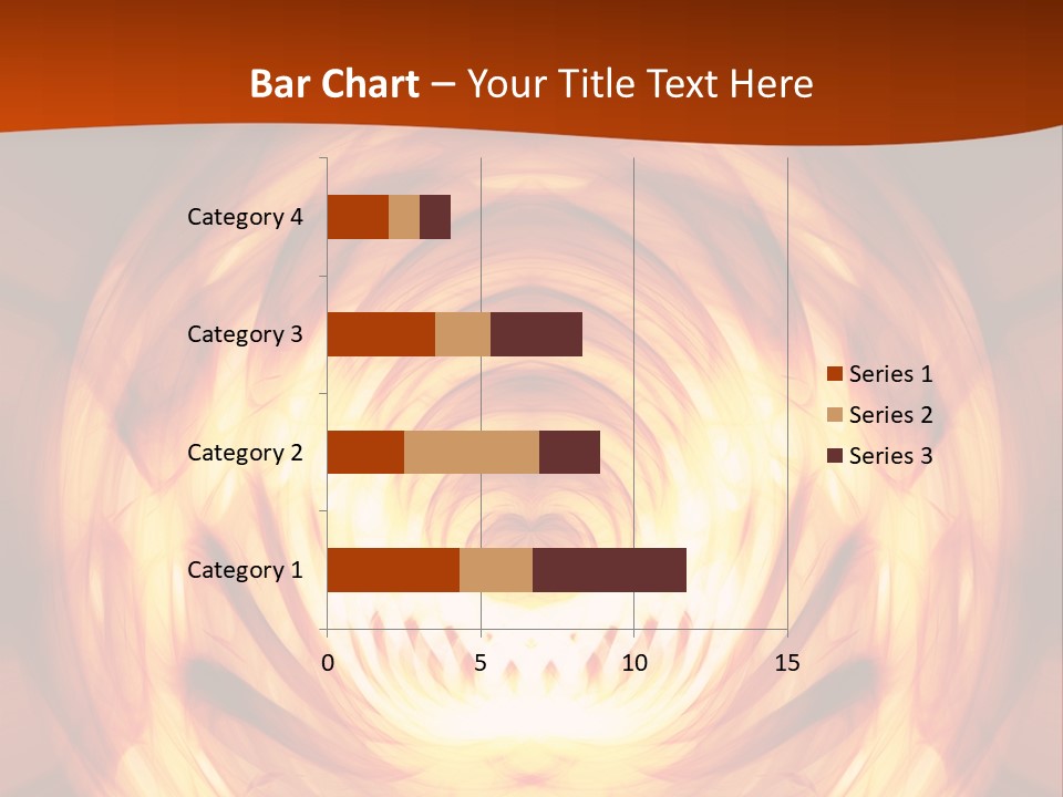 An Abstract Orange Background With A Spiral Design PowerPoint Template