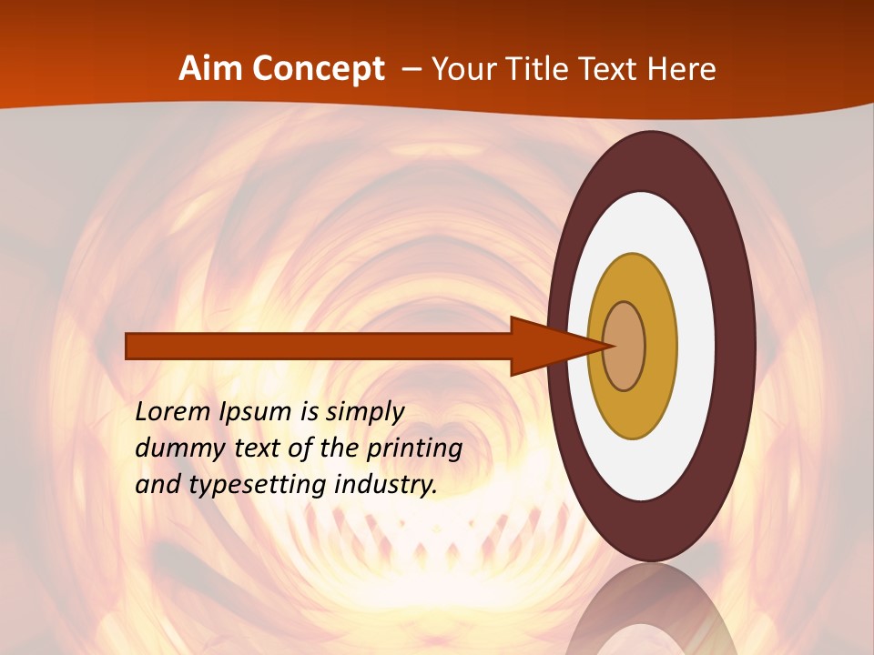 An Abstract Orange Background With A Spiral Design PowerPoint Template