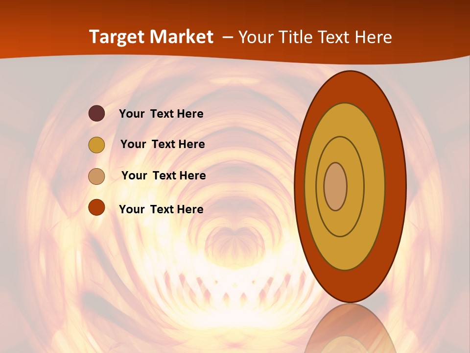 An Abstract Orange Background With A Spiral Design PowerPoint Template