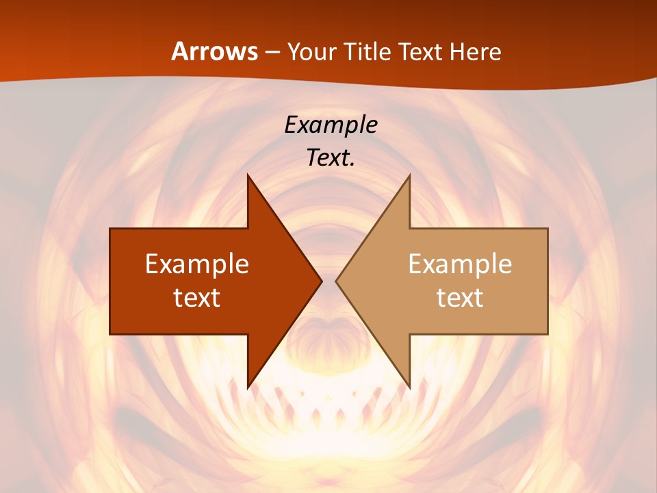 An Abstract Orange Background With A Spiral Design PowerPoint Template