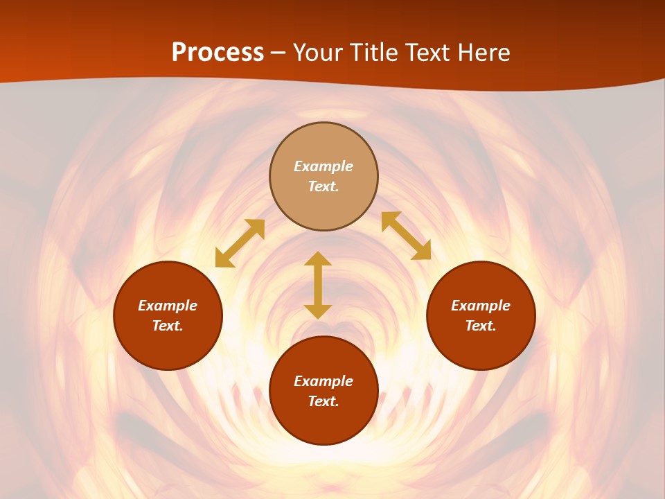An Abstract Orange Background With A Spiral Design PowerPoint Template