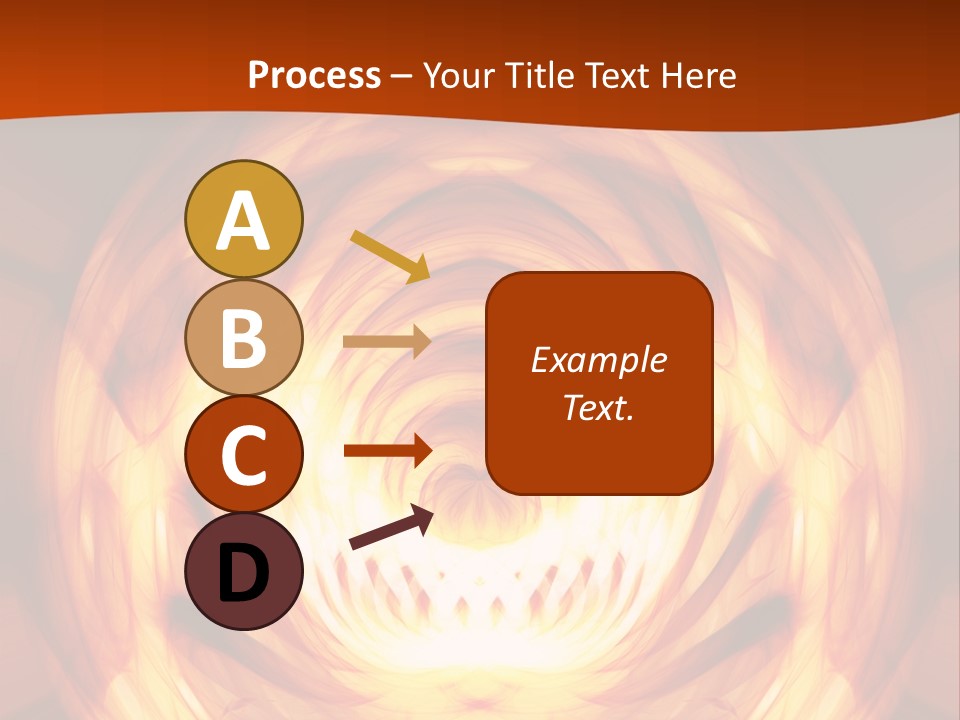 An Abstract Orange Background With A Spiral Design PowerPoint Template