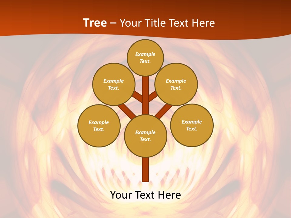 An Abstract Orange Background With A Spiral Design PowerPoint Template