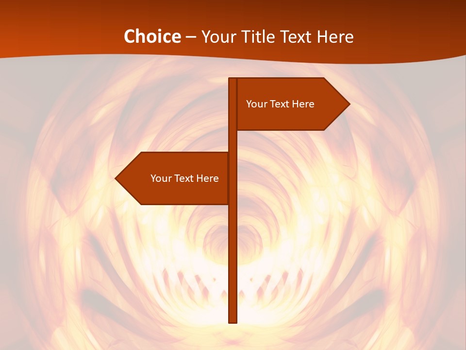 An Abstract Orange Background With A Spiral Design PowerPoint Template