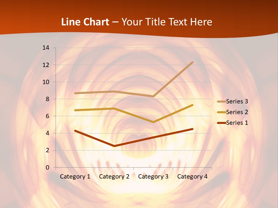 An Abstract Orange Background With A Spiral Design PowerPoint Template