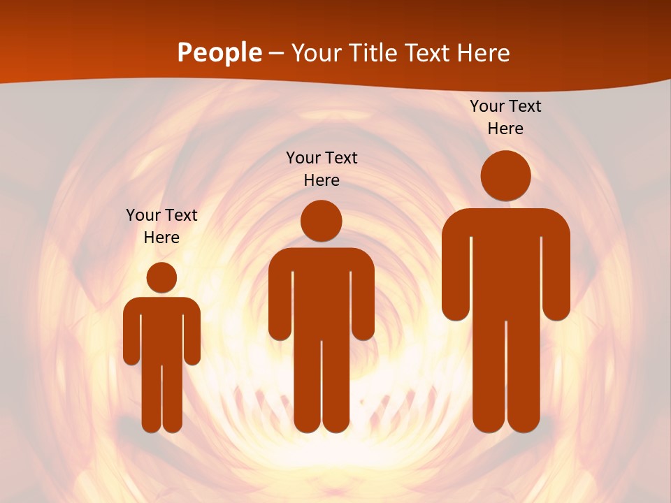 An Abstract Orange Background With A Spiral Design PowerPoint Template