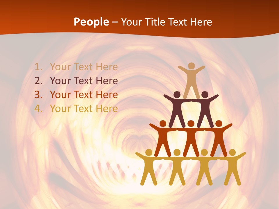 An Abstract Orange Background With A Spiral Design PowerPoint Template