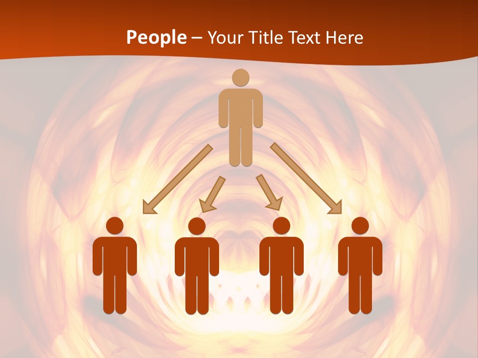 An Abstract Orange Background With A Spiral Design PowerPoint Template