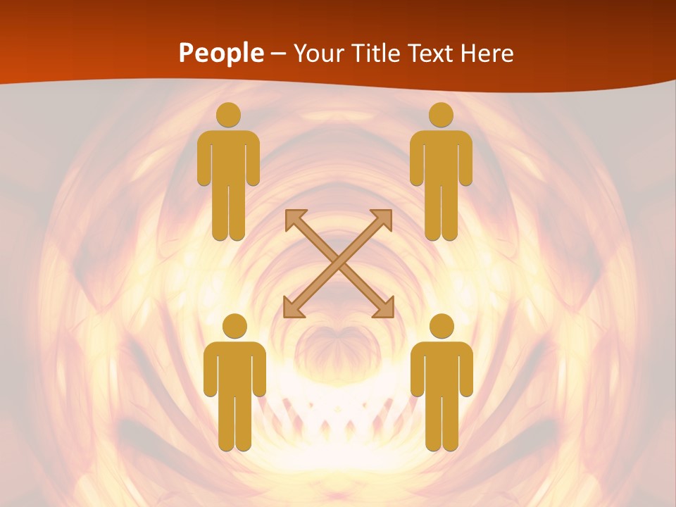 An Abstract Orange Background With A Spiral Design PowerPoint Template