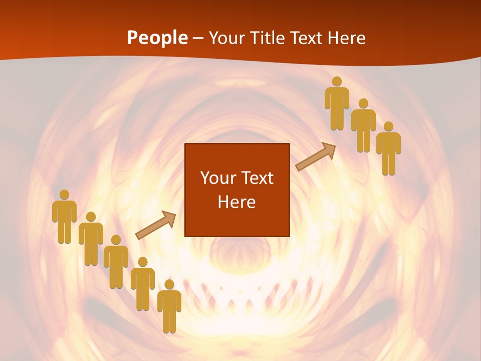An Abstract Orange Background With A Spiral Design PowerPoint Template