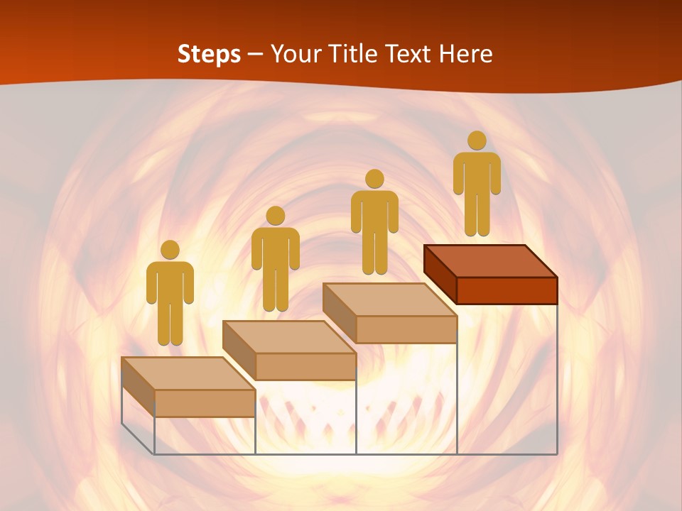An Abstract Orange Background With A Spiral Design PowerPoint Template