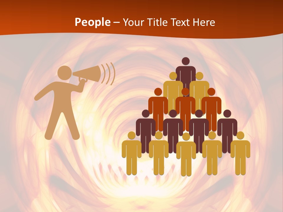 An Abstract Orange Background With A Spiral Design PowerPoint Template