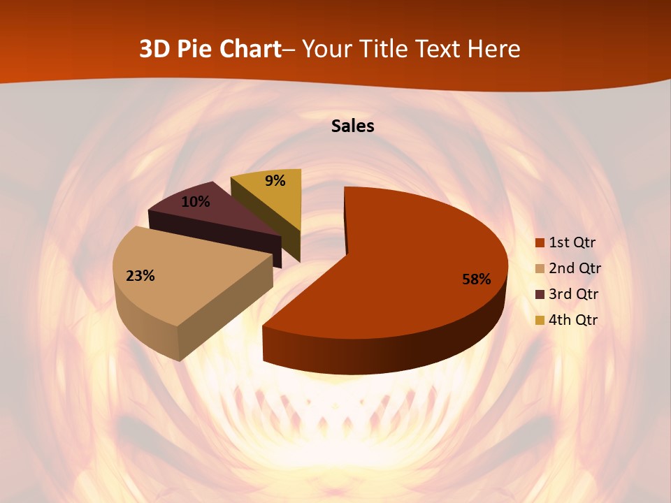 An Abstract Orange Background With A Spiral Design PowerPoint Template