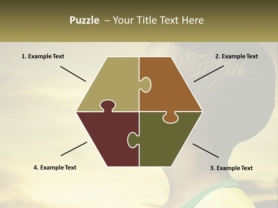 A Young Boy With A Flag Painted On His Face PowerPoint Template