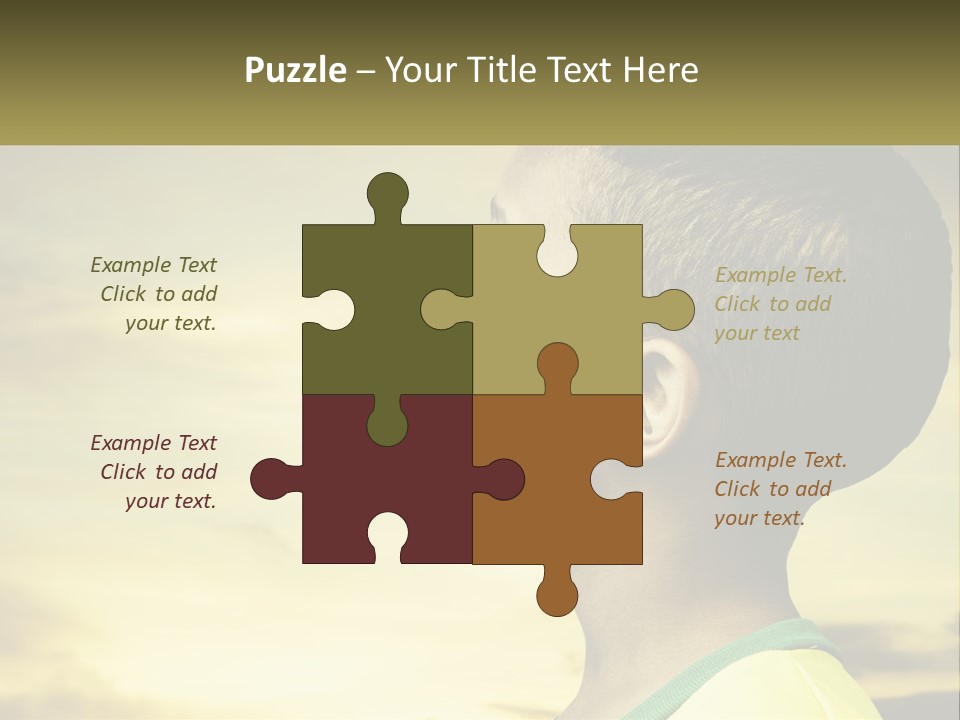 A Young Boy With A Flag Painted On His Face PowerPoint Template