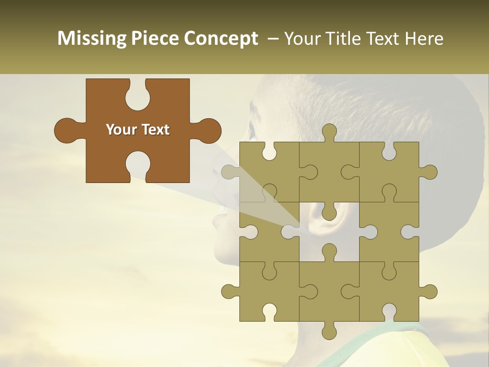 A Young Boy With A Flag Painted On His Face PowerPoint Template