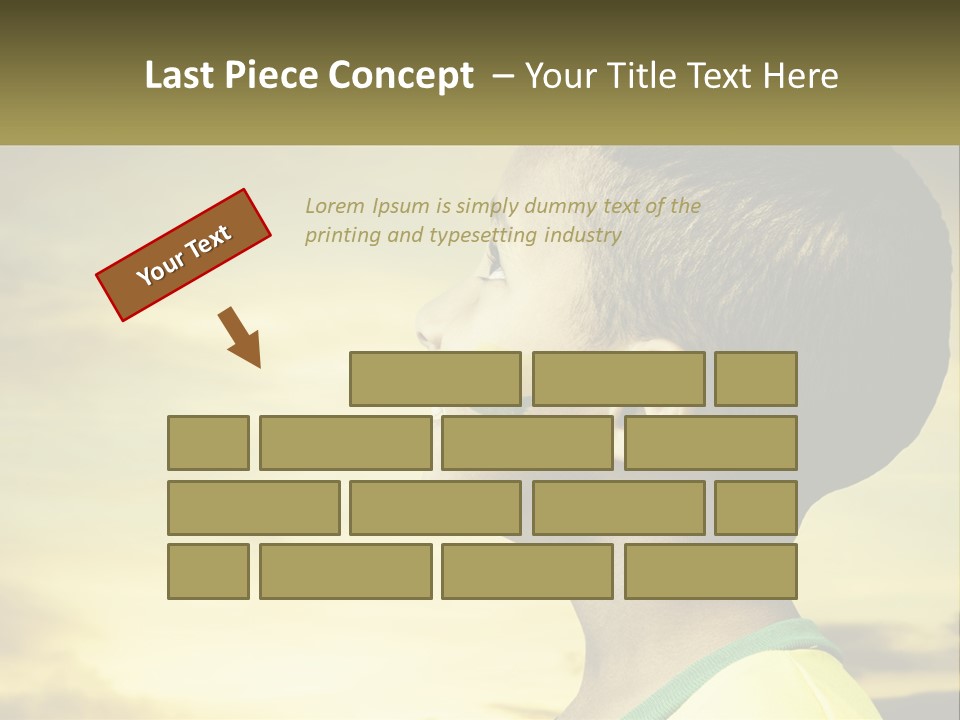 A Young Boy With A Flag Painted On His Face PowerPoint Template