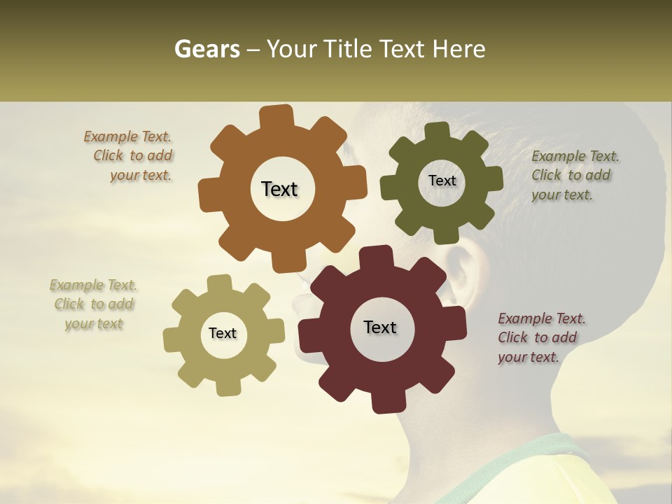 A Young Boy With A Flag Painted On His Face PowerPoint Template