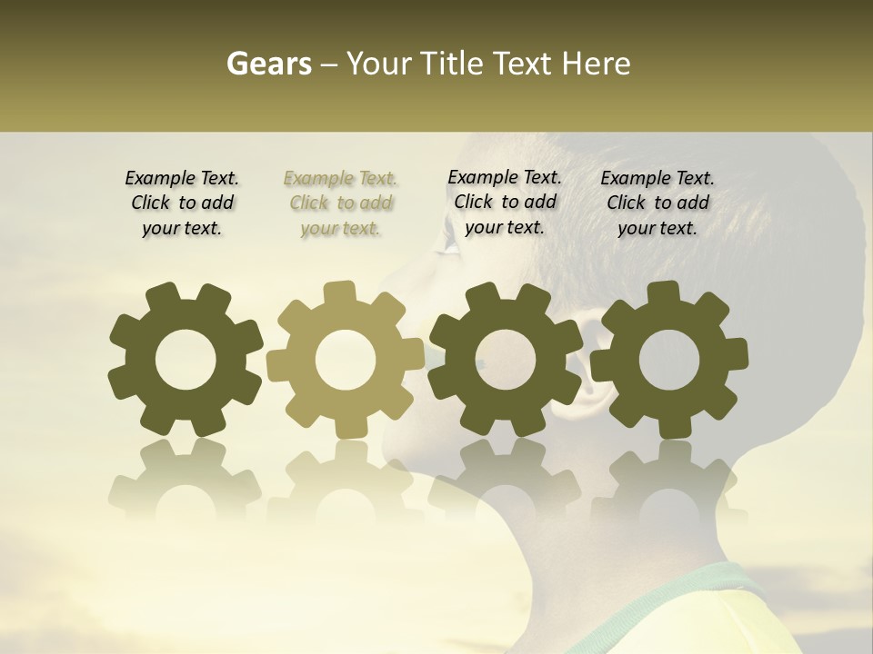 A Young Boy With A Flag Painted On His Face PowerPoint Template