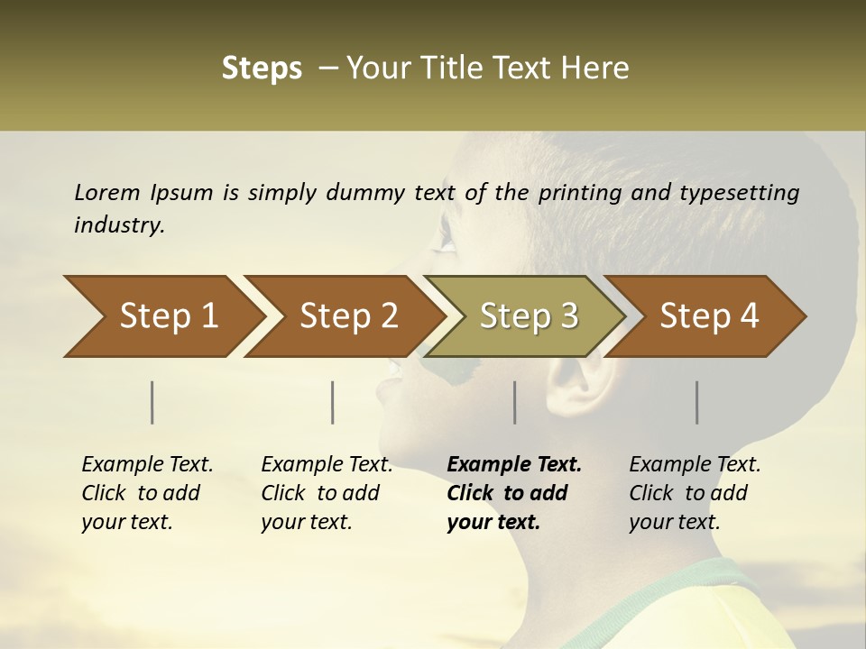 A Young Boy With A Flag Painted On His Face PowerPoint Template