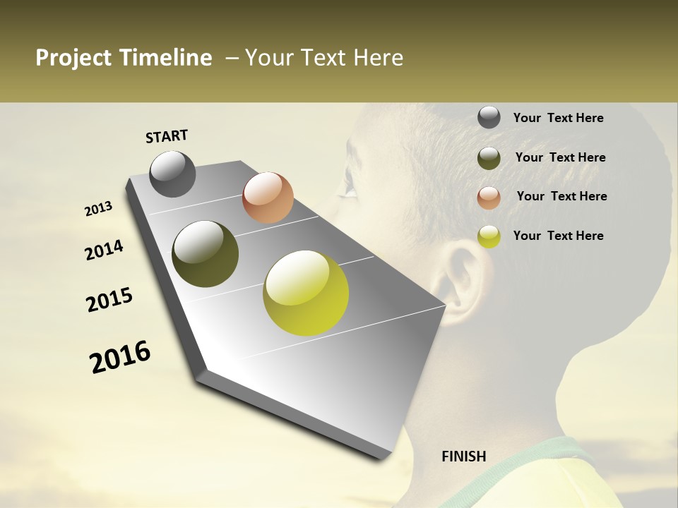 A Young Boy With A Flag Painted On His Face PowerPoint Template