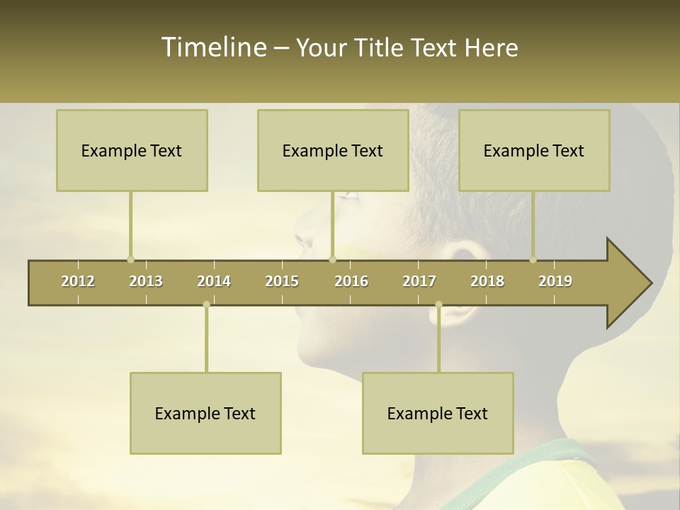 A Young Boy With A Flag Painted On His Face PowerPoint Template