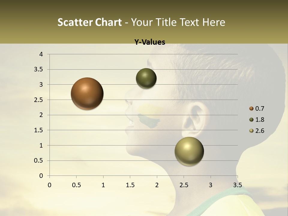 A Young Boy With A Flag Painted On His Face PowerPoint Template