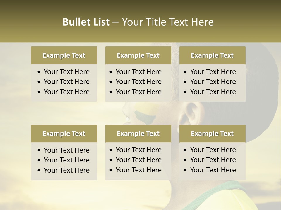 A Young Boy With A Flag Painted On His Face PowerPoint Template