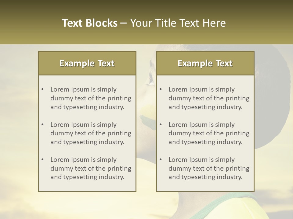 A Young Boy With A Flag Painted On His Face PowerPoint Template