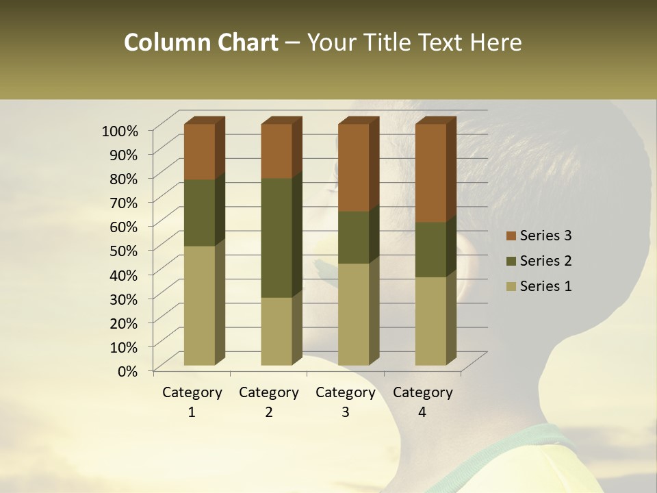 A Young Boy With A Flag Painted On His Face PowerPoint Template