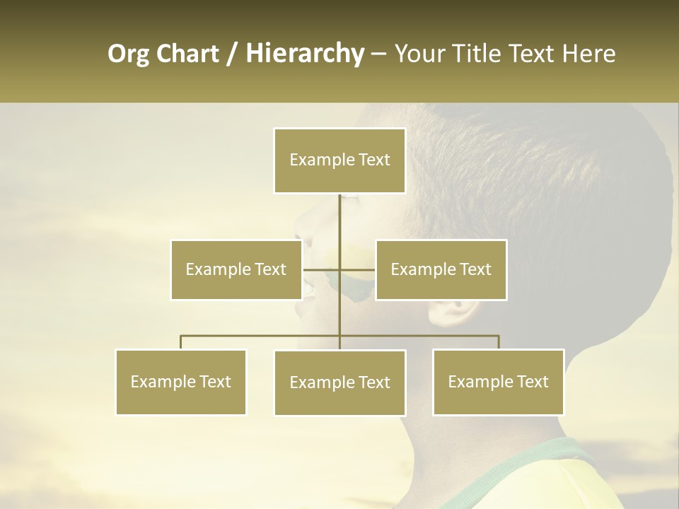 A Young Boy With A Flag Painted On His Face PowerPoint Template