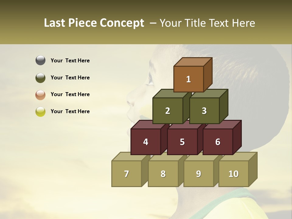 A Young Boy With A Flag Painted On His Face PowerPoint Template