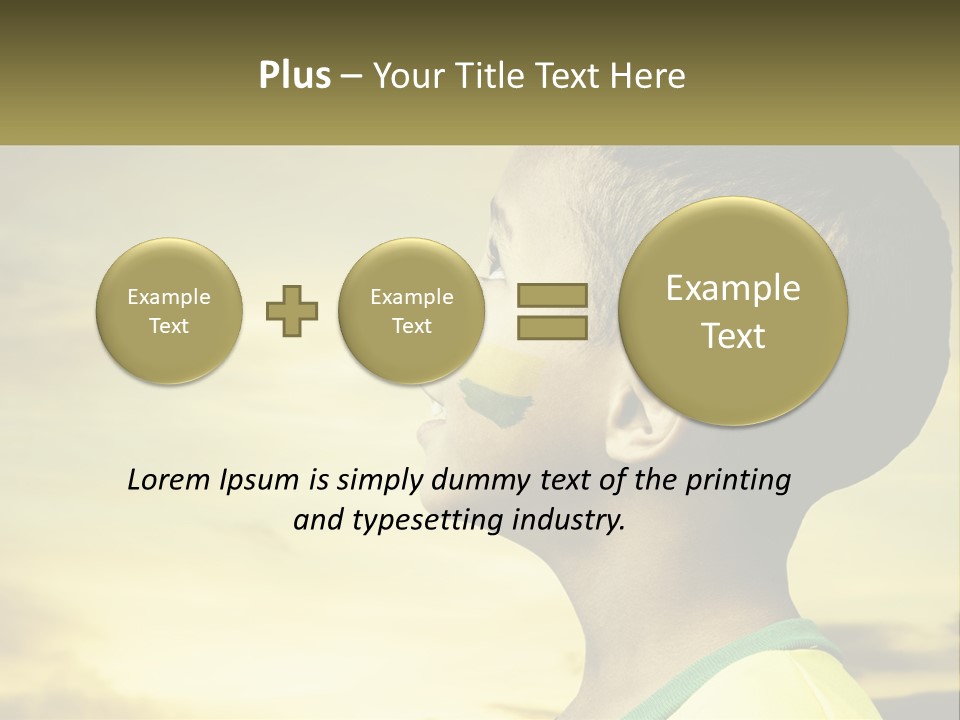 A Young Boy With A Flag Painted On His Face PowerPoint Template
