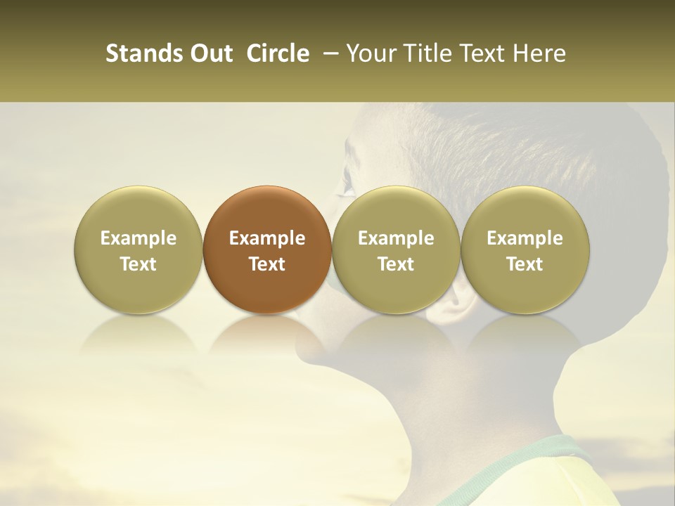 A Young Boy With A Flag Painted On His Face PowerPoint Template