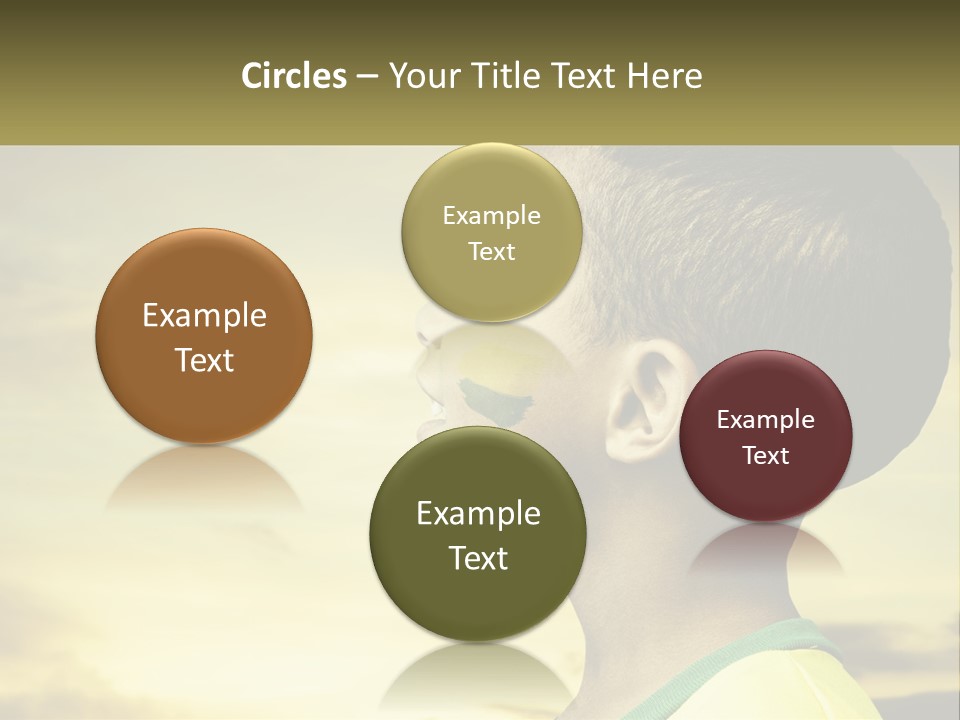 A Young Boy With A Flag Painted On His Face PowerPoint Template